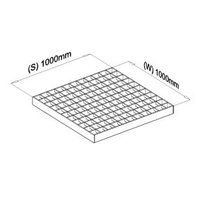 1000x1000 P-Gitterrost (30x3, 33/33, feuerverzinkt)