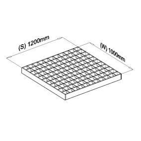 1200x1000 P-Gitterrost (30x3, 33/33, feuerverzinkt)