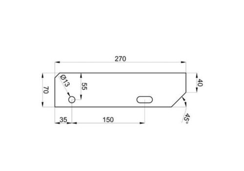 1200x270 P-Treppenstufe (30x3, 33/33, feuerverzinkt)