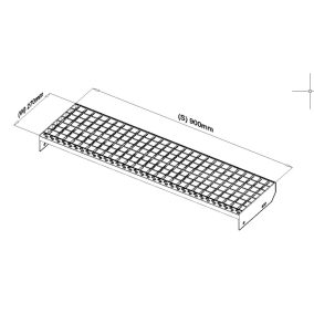 900X270 Treppenstufe (SP, 30X2, 34/38, feuerverzinkt)